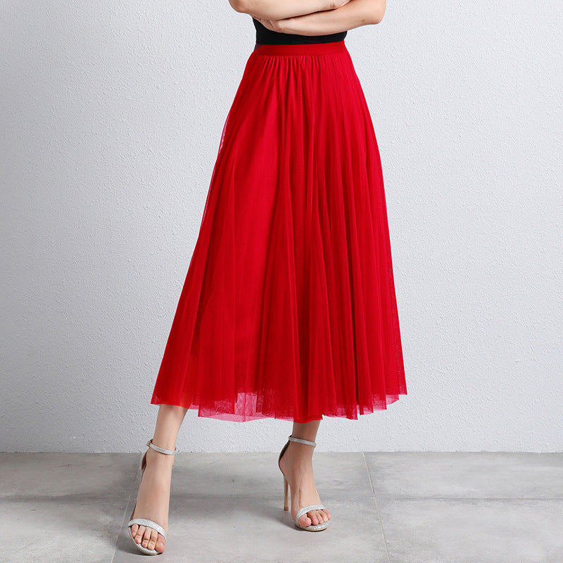 Midi Tule Rok Dames met Gelaagde Stof | Feestelijke Tutu Rok