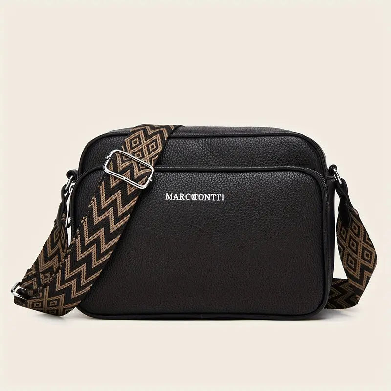 Dames Schoudertas | Medium crossbody tas met brede band