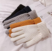 Gebreide dames handschoenen met touchscreen functie | Winter en herfst