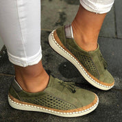 Dames sneakers met beige zool - Fijne ondersteuning