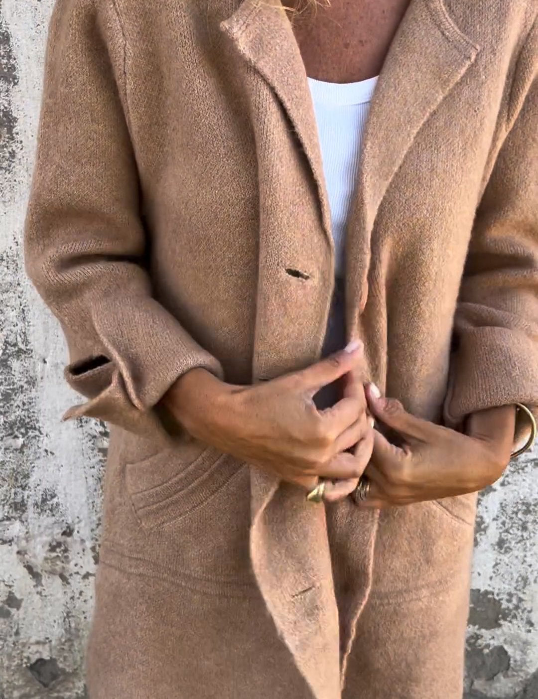Dames Kort Vest met V-Hals | Fijn Gebreid Cardigan met Knoopsluiting
