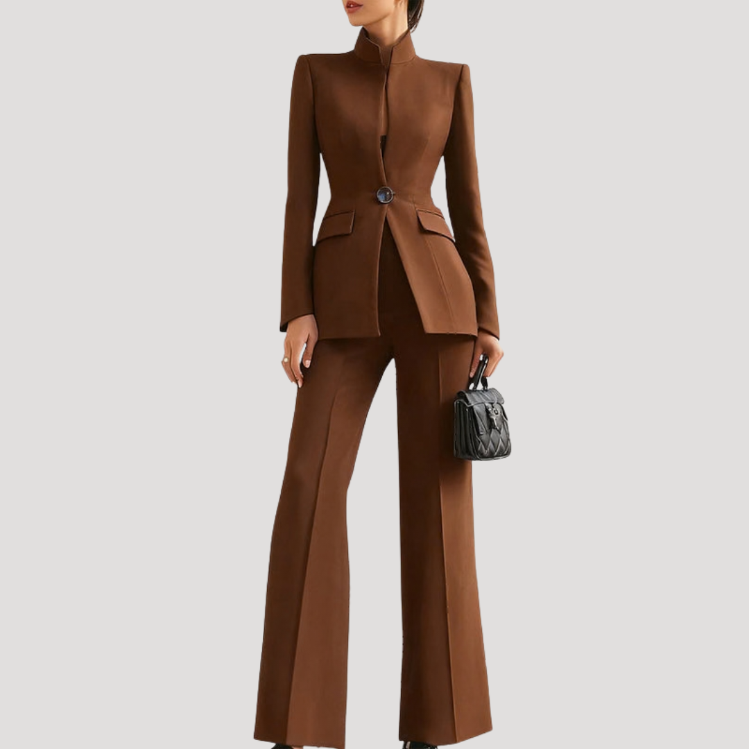 Dames zakelijke pak getailleerd - Blazer en pantalon set