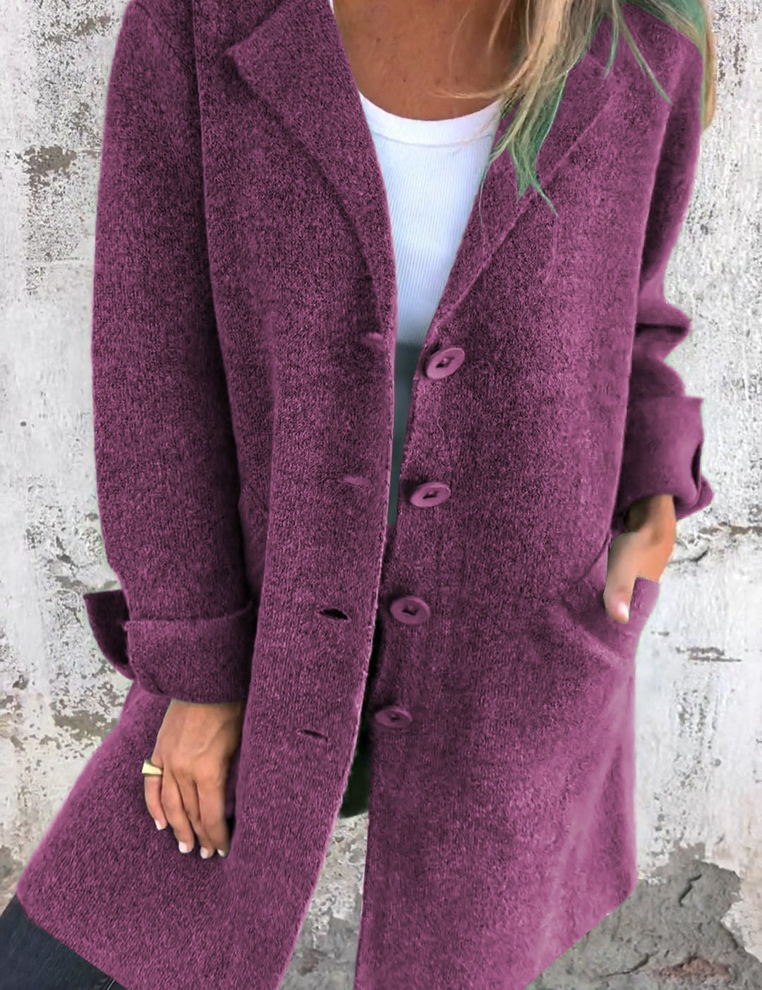 Dames Kort Vest met V-Hals | Fijn Gebreid Cardigan met Knoopsluiting