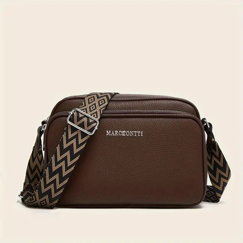 Dames Schoudertas | Medium crossbody tas met brede band