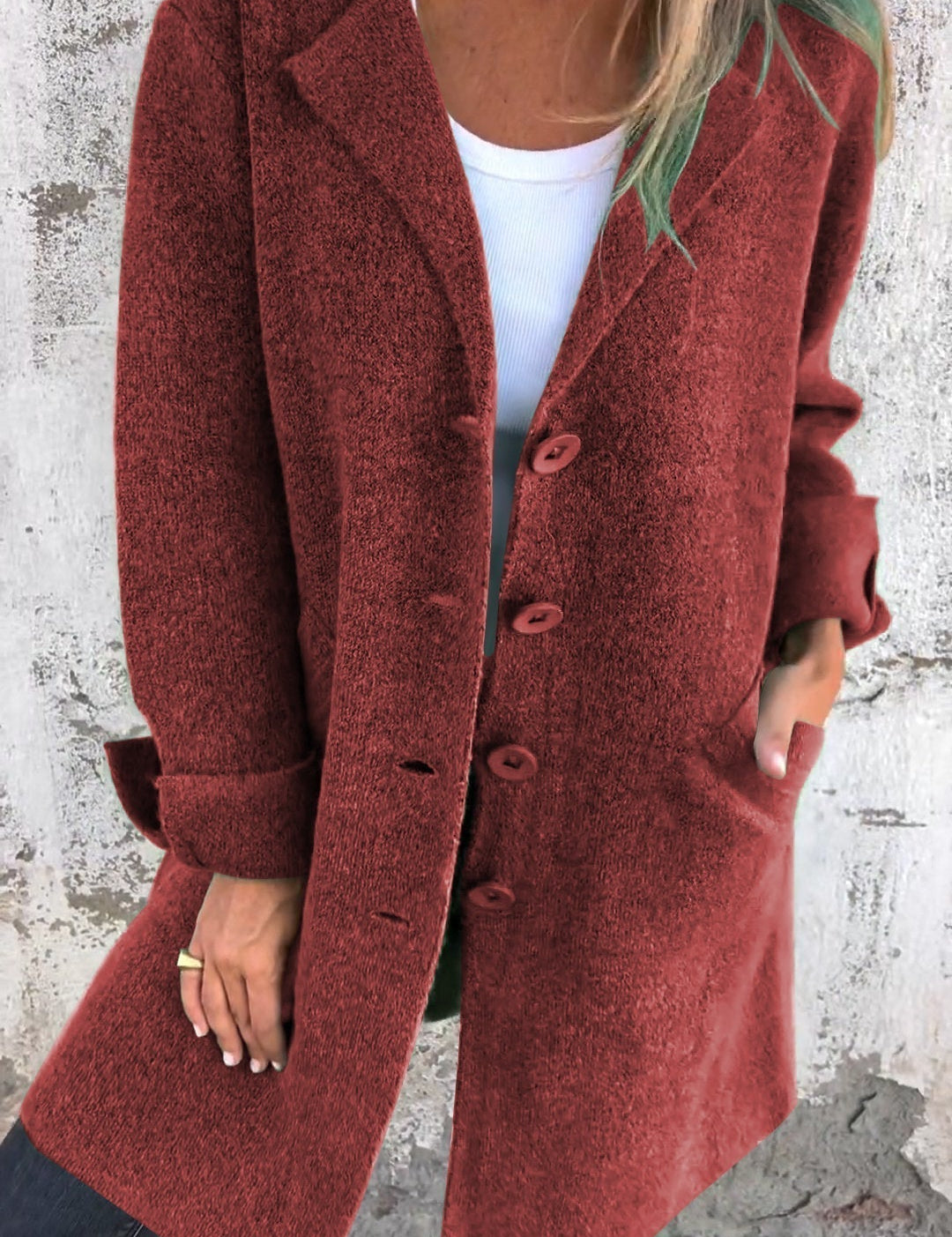 Dames Kort Vest met V-Hals | Fijn Gebreid Cardigan met Knoopsluiting