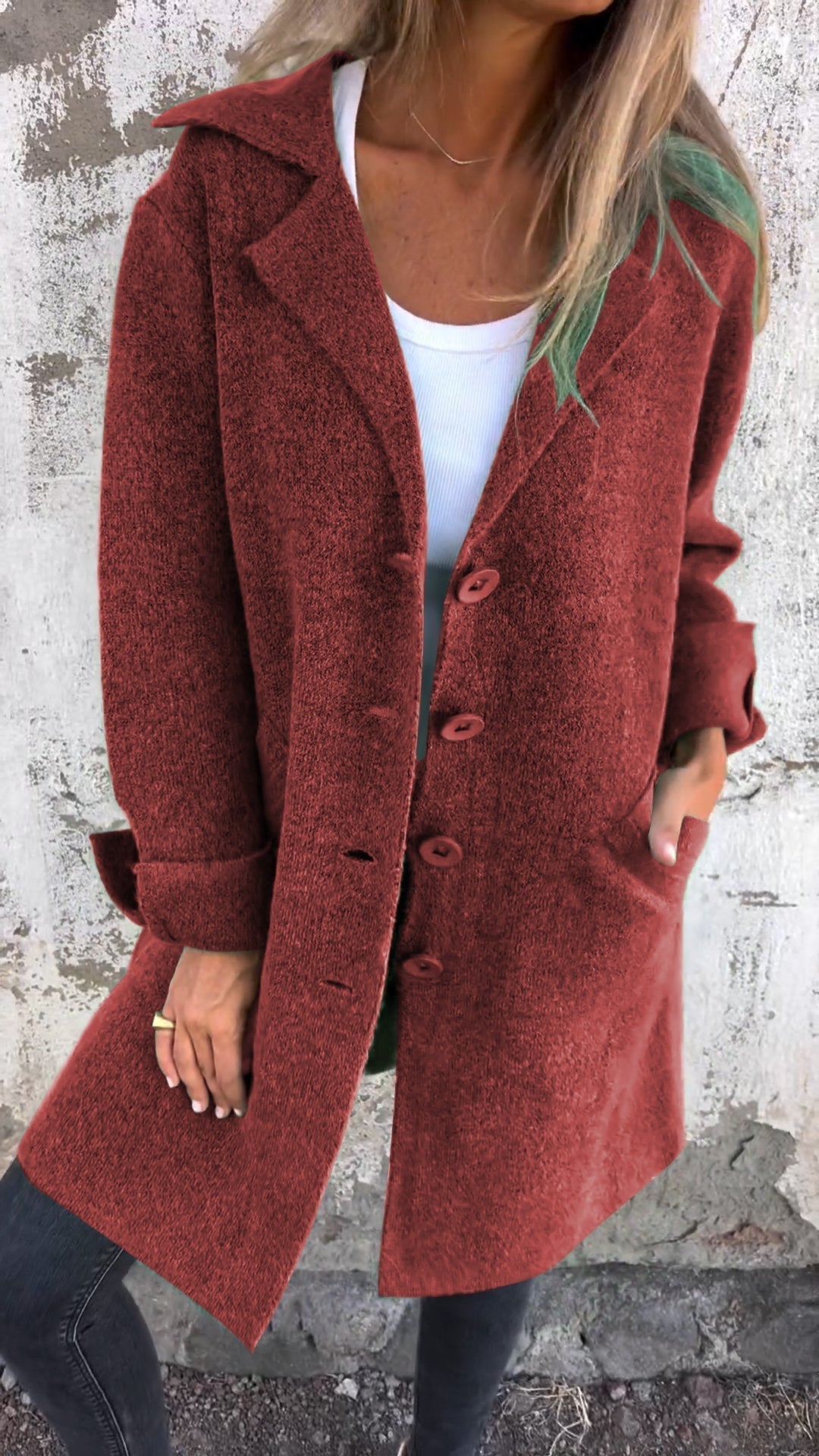 Dames Kort Vest met V-Hals | Fijn Gebreid Cardigan met Knoopsluiting