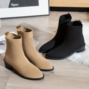 Dames enkellaarsjes | Comfortabele chelsea boots met platte zool