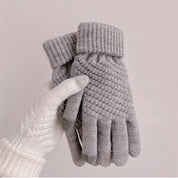 Gebreide dames handschoenen met touchscreen functie | Winter en herfst
