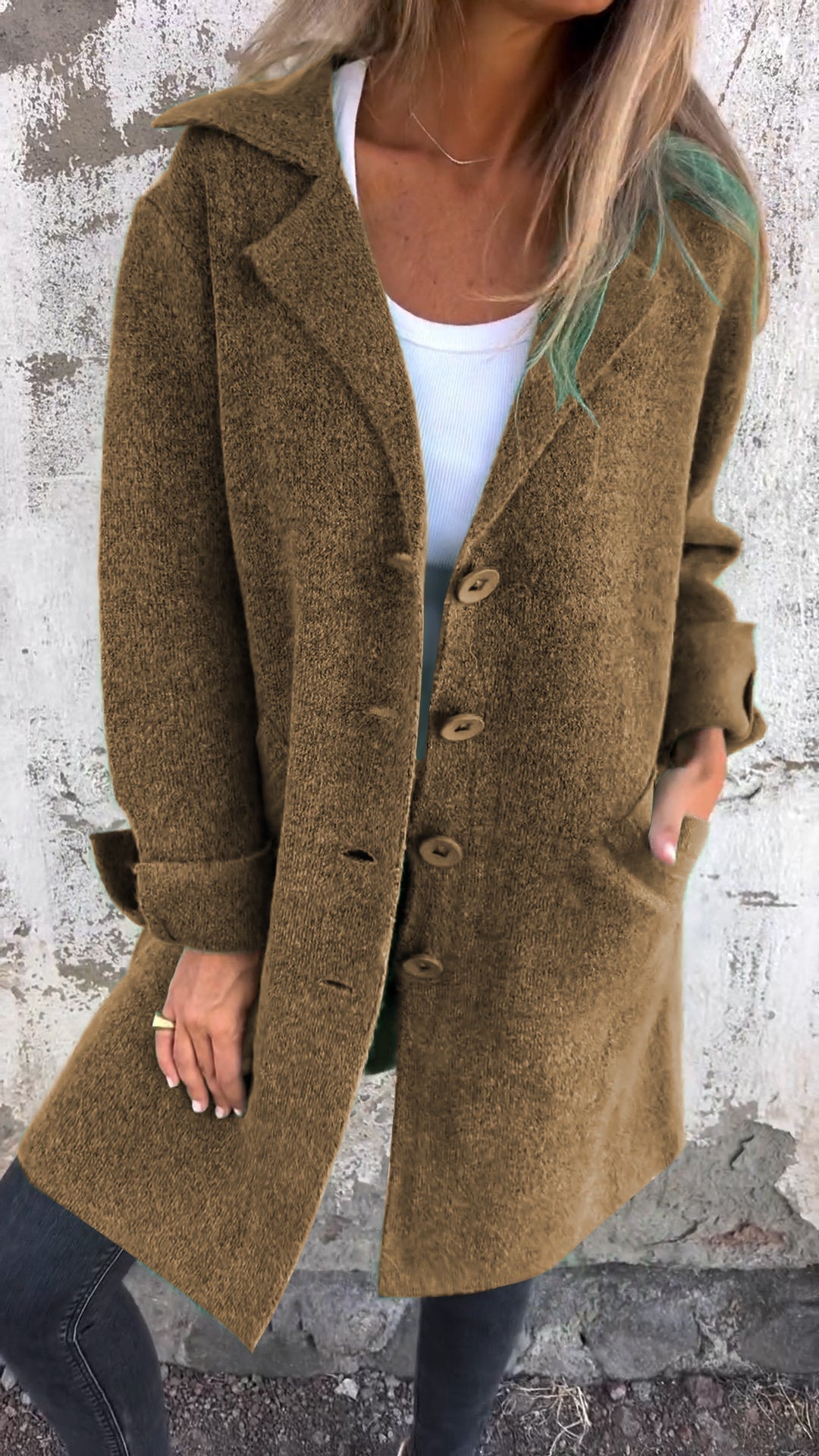 Dames Kort Vest met V-Hals | Fijn Gebreid Cardigan met Knoopsluiting