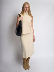 Grote Dames Schoudertas Glanzende Afwerking | Ruime Leren Look Tas met Pouch