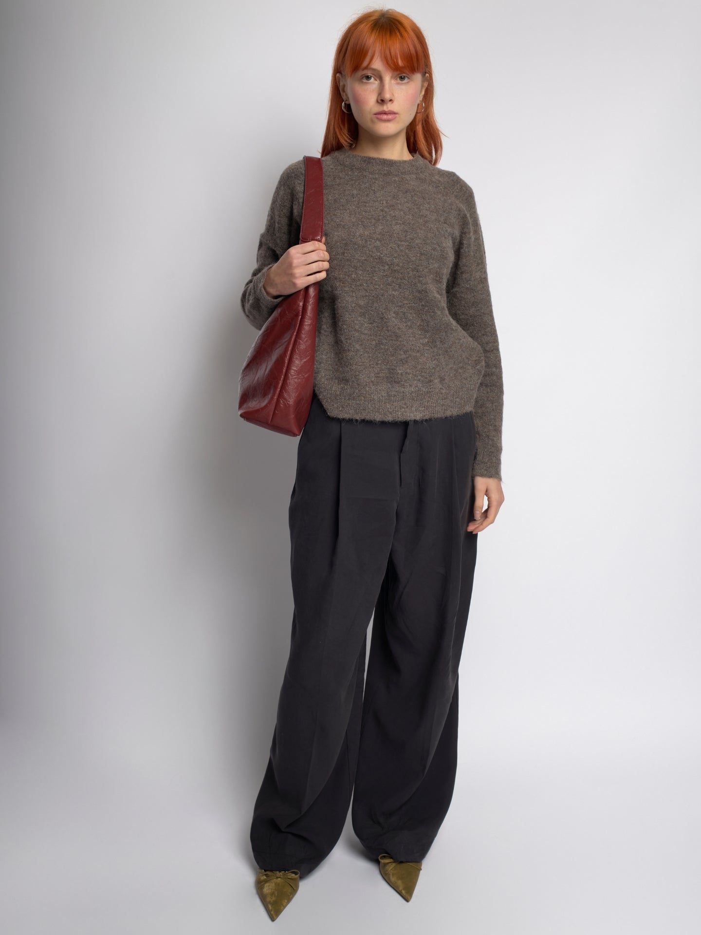 Grote Dames Schoudertas Glanzende Afwerking | Ruime Leren Look Tas met Pouch