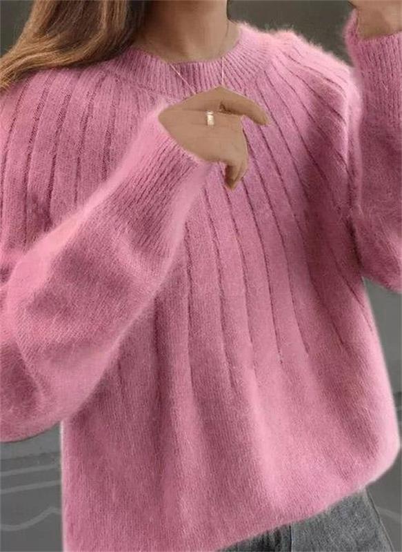 Zachte gebreide dames sweater | In pastel kleuren