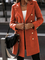 Dames blazerjas met dubbele rij knopen | Elegante lange blazer