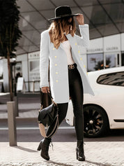 Dames blazerjas met dubbele rij knopen | Elegante lange blazer