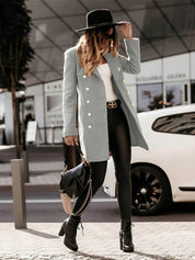 Dames blazerjas met dubbele rij knopen | Elegante lange blazer