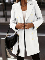 Dames blazerjas met dubbele rij knopen | Elegante lange blazer