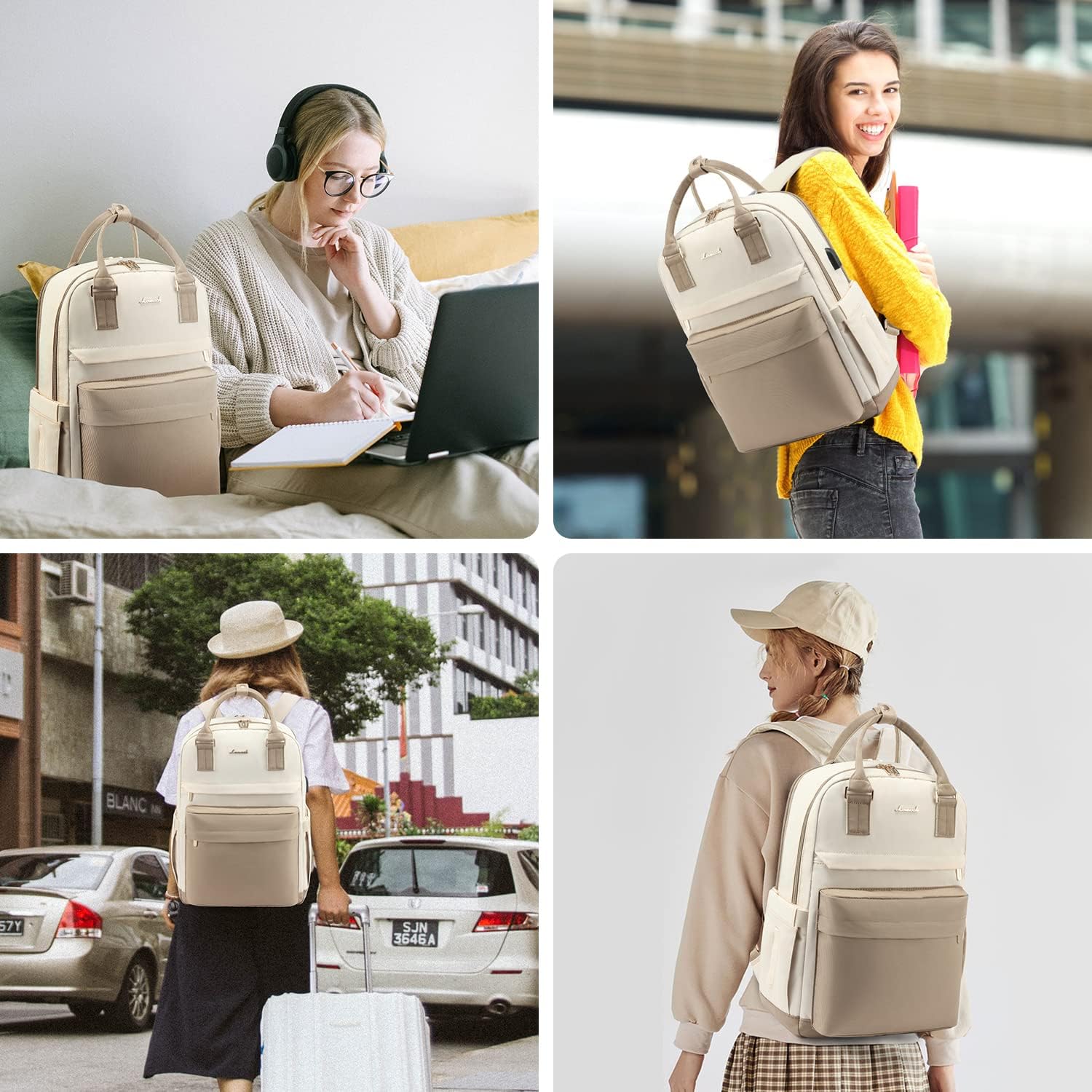 Waterdichte dames rugzak | Met USB Poort en laptopvak
