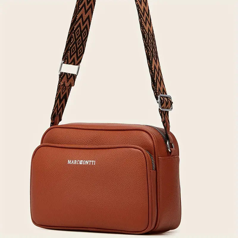 Dames Schoudertas | Medium crossbody tas met brede band