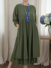 Dames zomerjurk midi relaxed fit