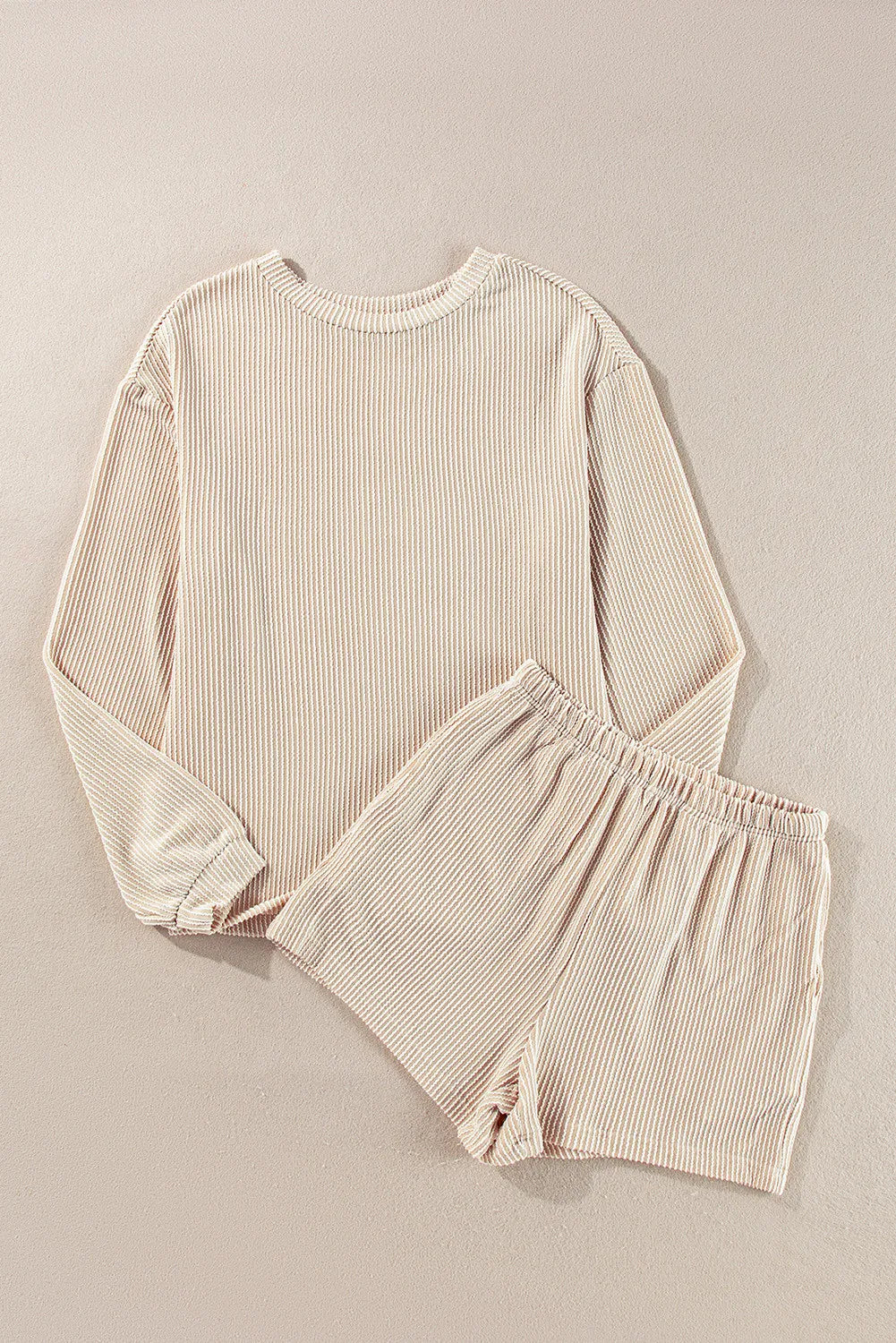 Dames loungewear set met sweater en korte broek