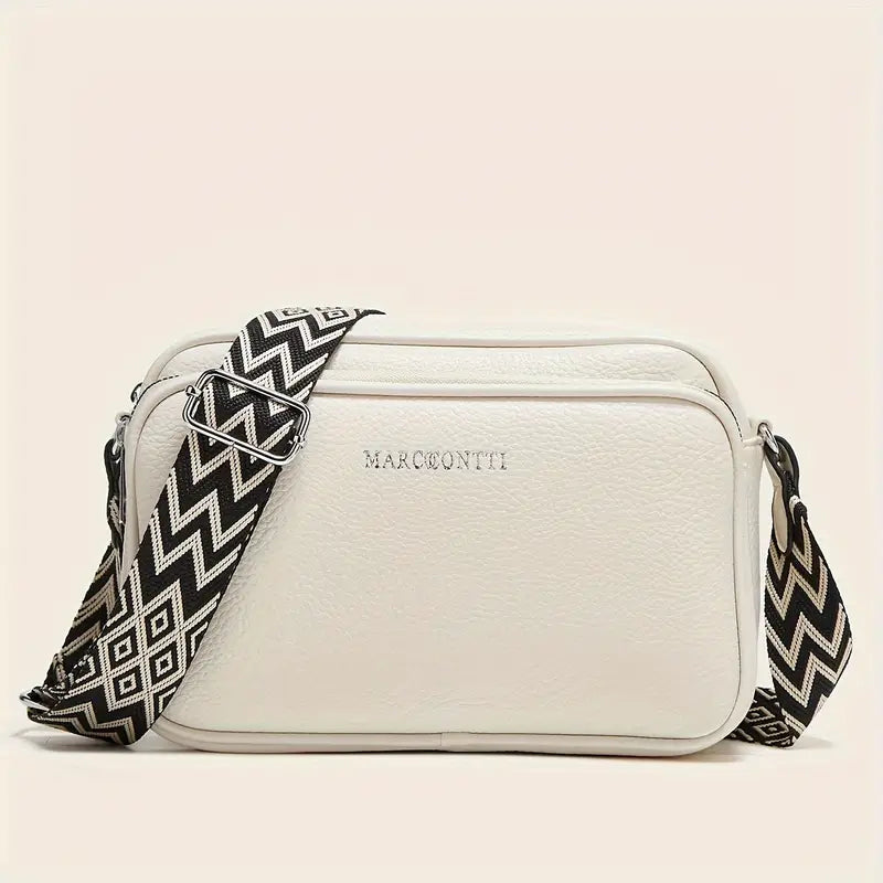 Dames Schoudertas | Medium crossbody tas met brede band