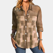 Dames overhemdblouse met ruitpatroon - Lente en zomer