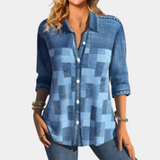 Dames overhemdblouse met ruitpatroon - Lente en zomer