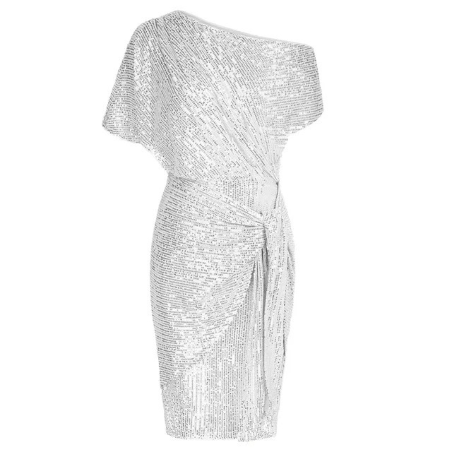 Dames cocktailjurk met pailletten en bodycon pasvorm