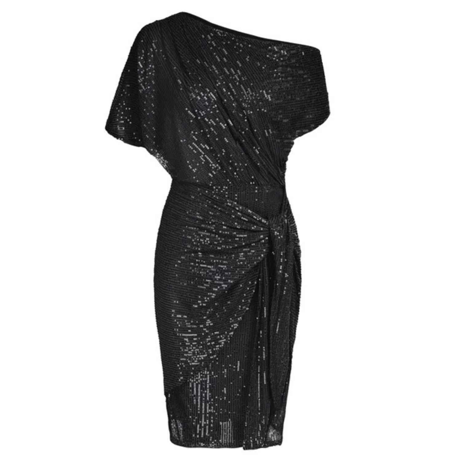 Dames cocktailjurk met pailletten en bodycon pasvorm