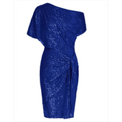 Dames cocktailjurk met pailletten en bodycon pasvorm