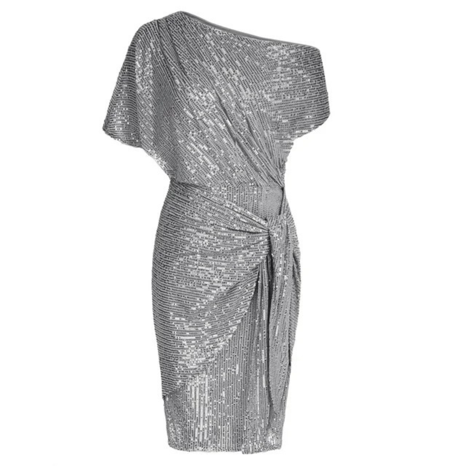 Dames cocktailjurk met pailletten en bodycon pasvorm
