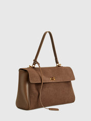Dames handtas met flap | Schoudertas met gesp sluiting