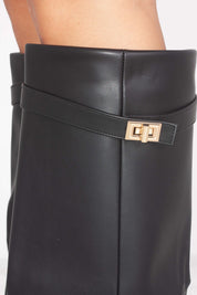 Dames plooilaarzen | Slouchy schacht en gouden gesp