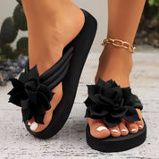 Dames teenslippers met bloemen decoratie voor lente en zomer