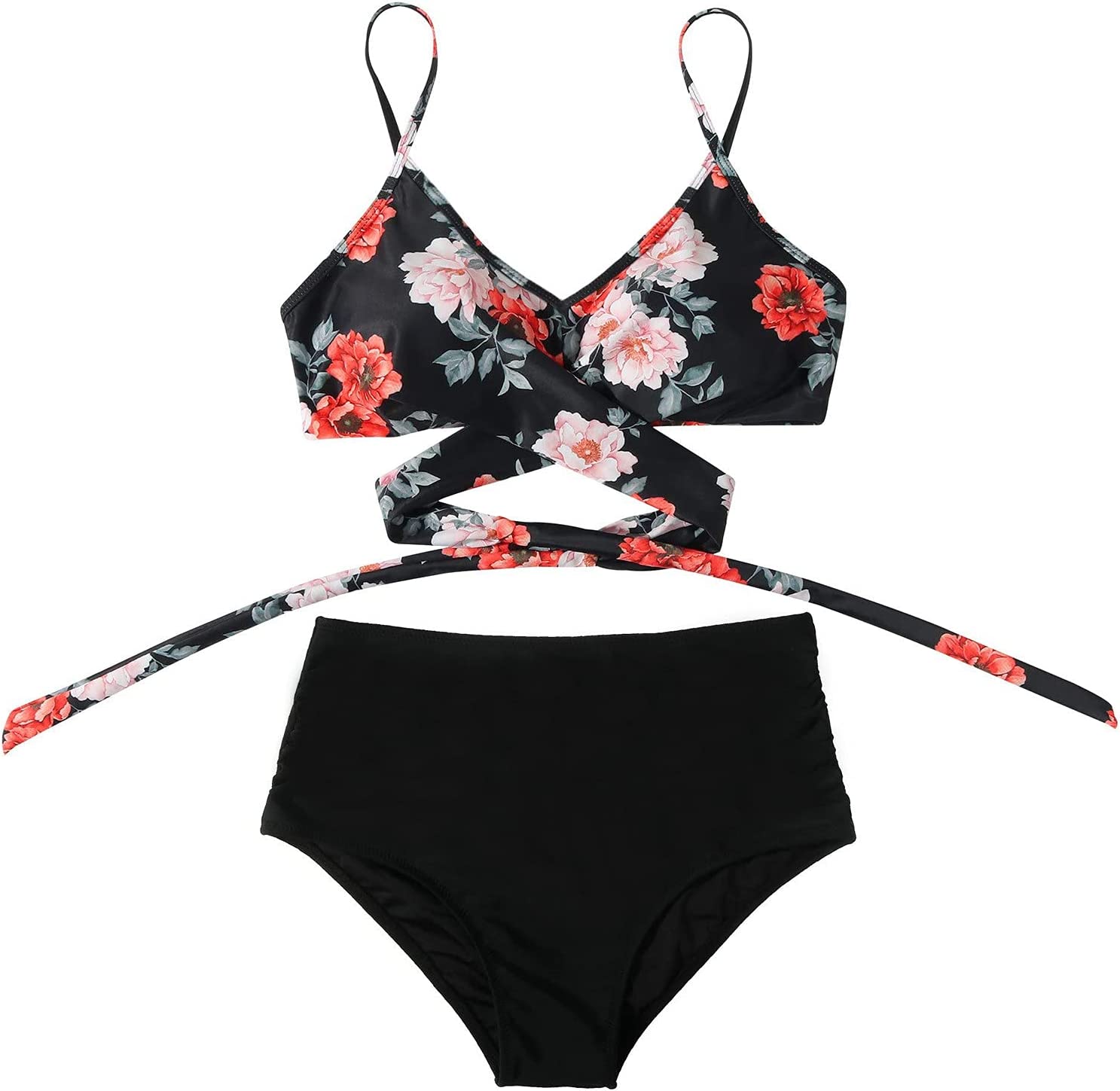 Dames bikini set met hoge taille en verschillende prints