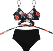 Dames bikini set met hoge taille en verschillende prints