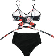 Dames bikini set met hoge taille en verschillende prints