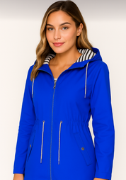 Dames regenjas | Parka met verstelbare taille en capuchon