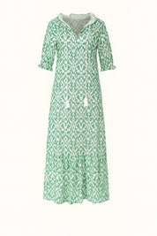 Dames zomerjurk maxi met etnische print en luchtige pasvorm