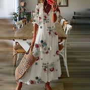 Dames zomerjurk maxi met etnische print en luchtige pasvorm