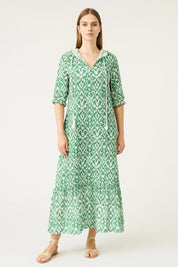 Dames zomerjurk maxi met etnische print en luchtige pasvorm