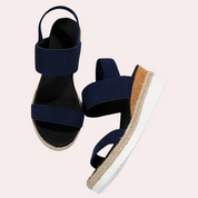 Dames sandalen voor zomer - Hoge zool en sierlijke bandjes