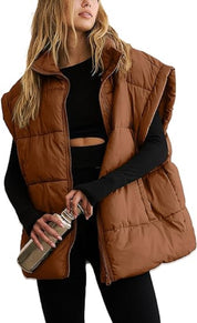 Dames bodywarmer – Gewatteerde mouwloze jas voor dagelijks gebruik