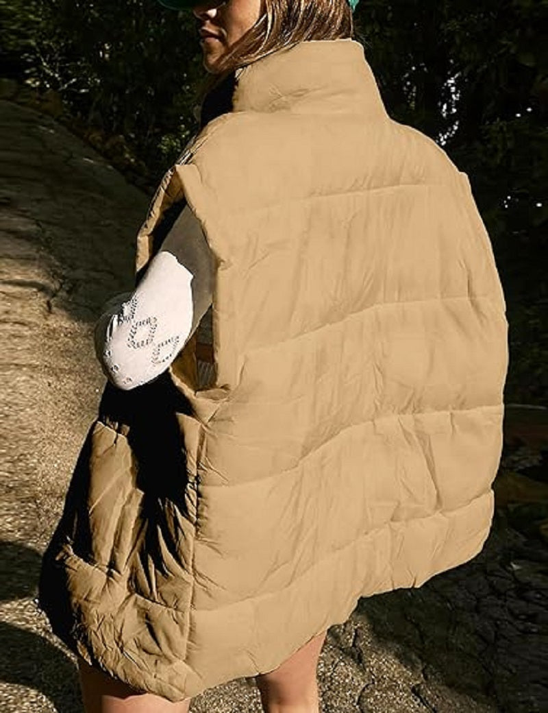 Gewatteerde dames bodywarmer met opstaande kraag | Winter