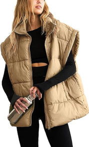 Dames bodywarmer – Gewatteerde mouwloze jas voor dagelijks gebruik