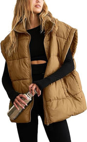 Dames bodywarmer – Gewatteerde mouwloze jas voor dagelijks gebruik