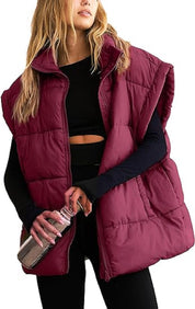 Dames bodywarmer – Gewatteerde mouwloze jas voor dagelijks gebruik