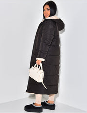 Lange dames winterjas | Reversible 2-in-1 parka in teddy stijl