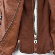 Dames jas met capuchon | Getailleerde jas in leren look