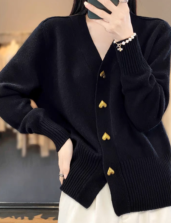 Dames vest | Met V-hals en knoopsluiting